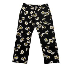 R13 Daisy On Black Workwear Drop Pants Women's 26
